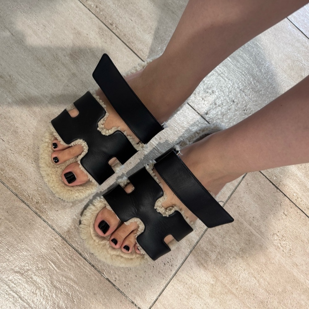 Hermes Chypre Sandal with Fur